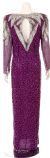 Full Length Sequined Dress with Sleeves back